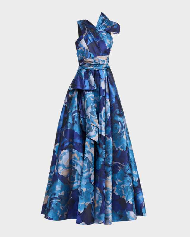 Rose Jacquard Gown